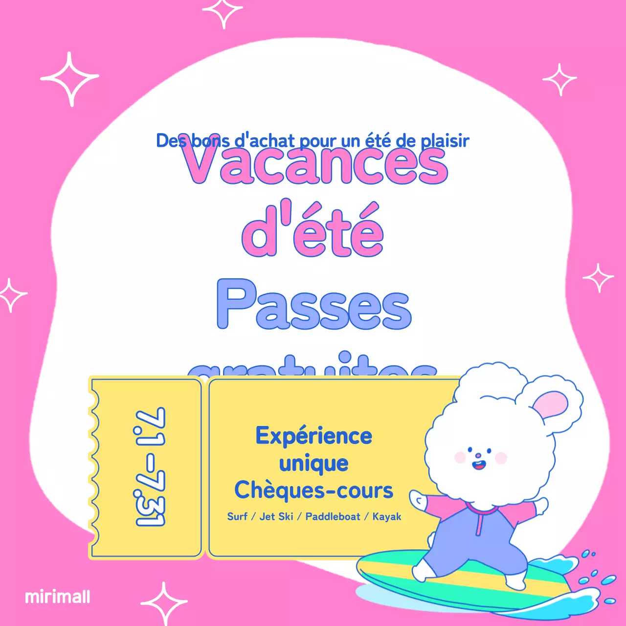 Publicité pop-art pour un événement estival en chartreuse et bleu clair