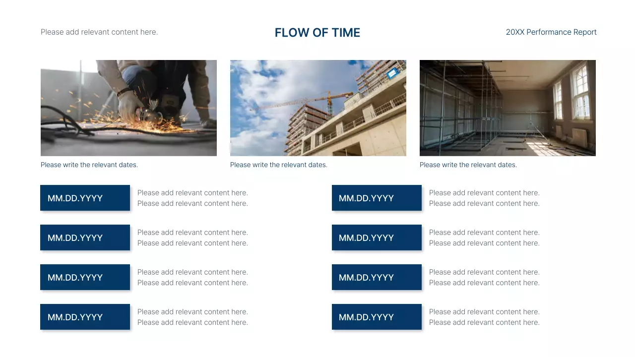 Blue Modern Performance Report Document Presentation