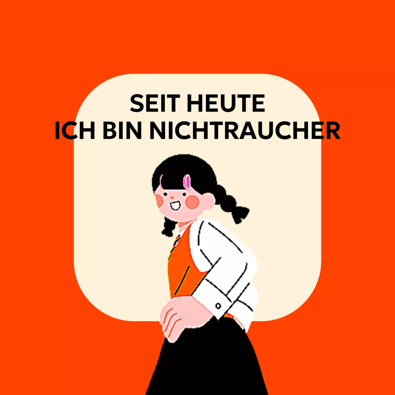 Rauchfreies Design mit niedlichen Schülerillustrationen