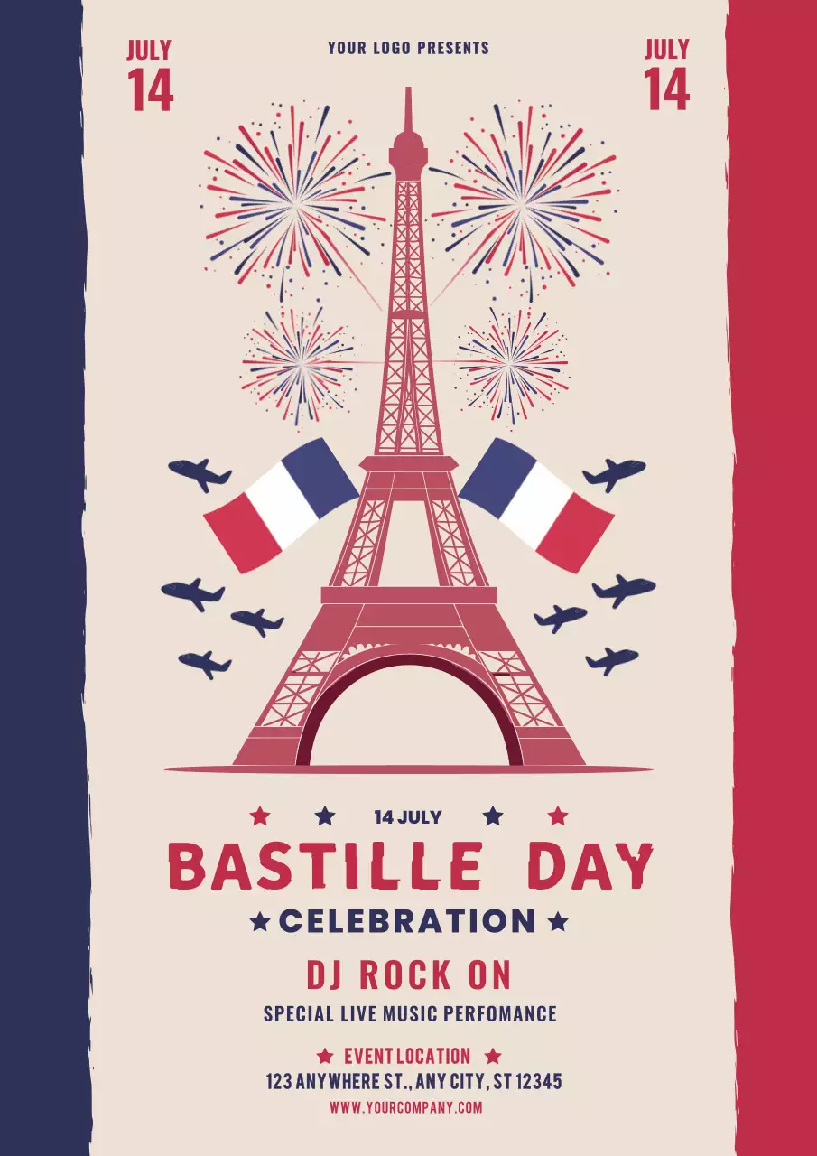 Red Vintage Celebration Invitation Poster