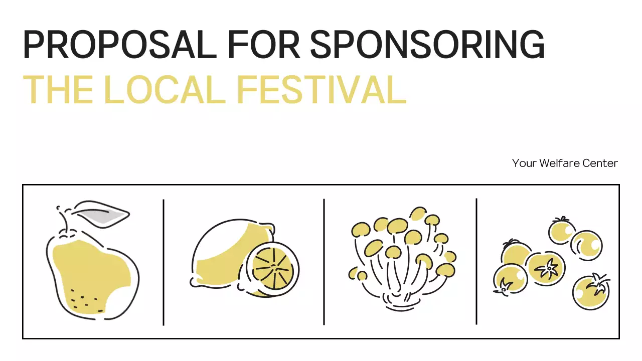 Proposal to sponsor a local festival in yellow