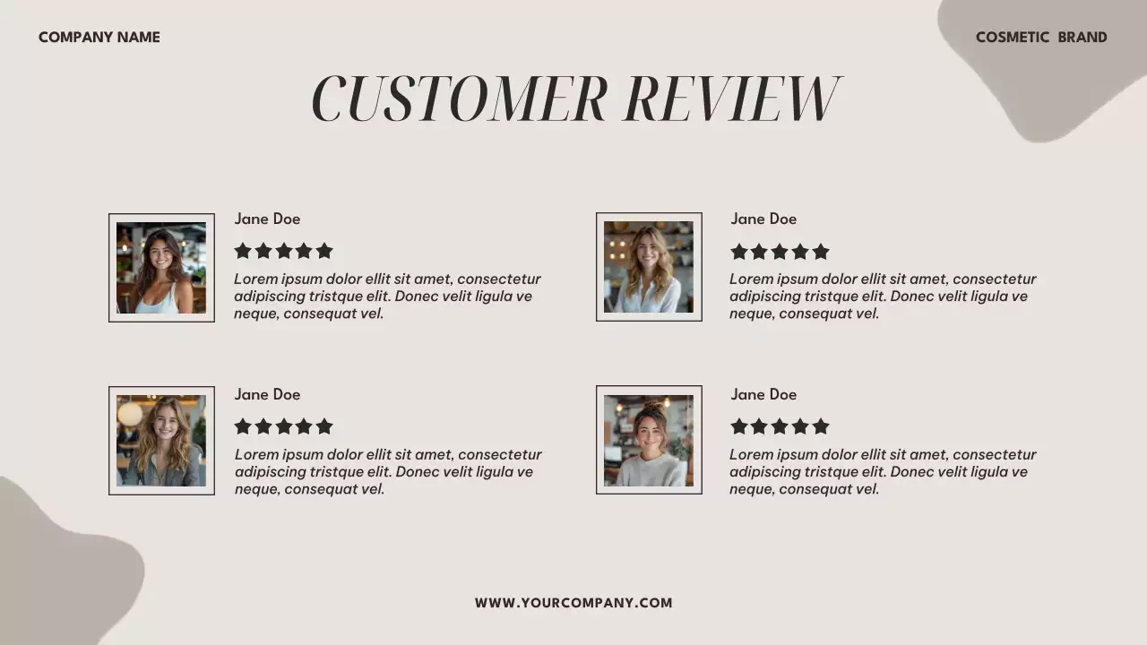 Beige Modern Cosmetic Presentation