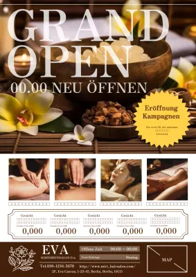 Schlichte, natürliche ästhetische Anzeige in Braun und Gelb