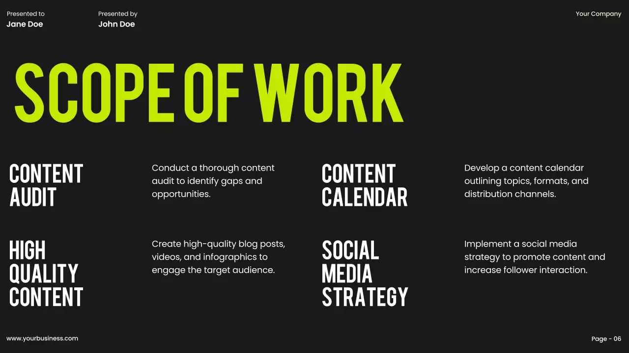 Neon Modern Project Proposal Document Presentation