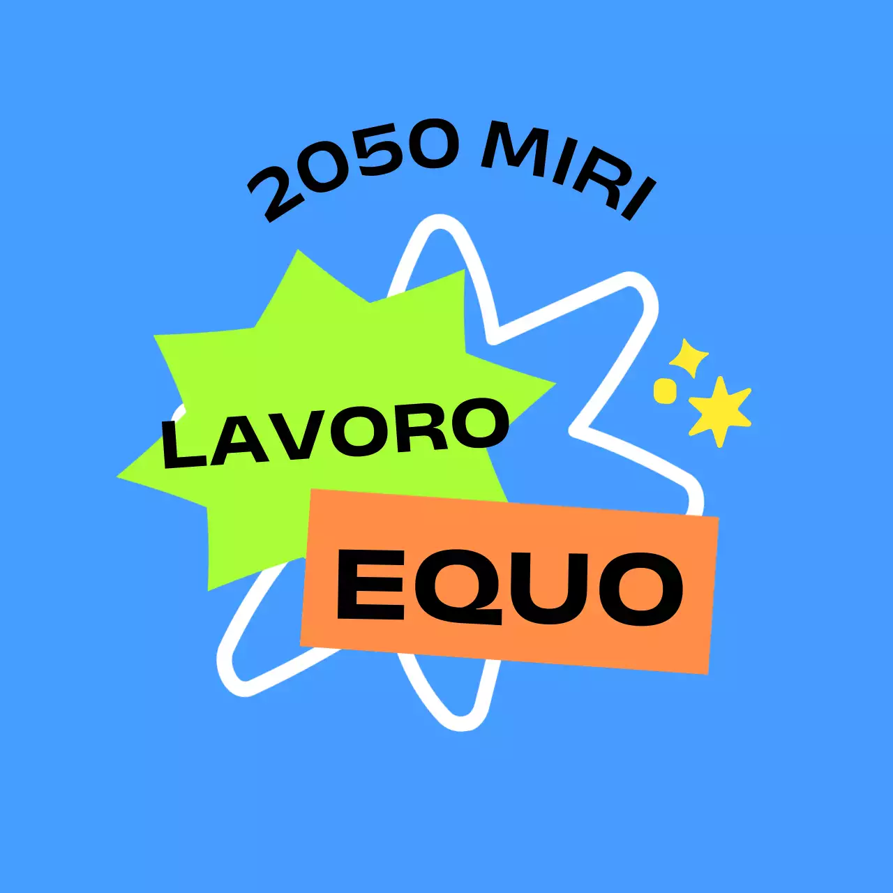 Per il merchandising fieristico aziendale in blu e verde arancio