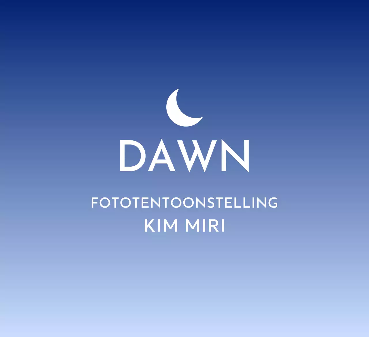 Strak ontwerp met zwevende kleurverlopen van zon en maan