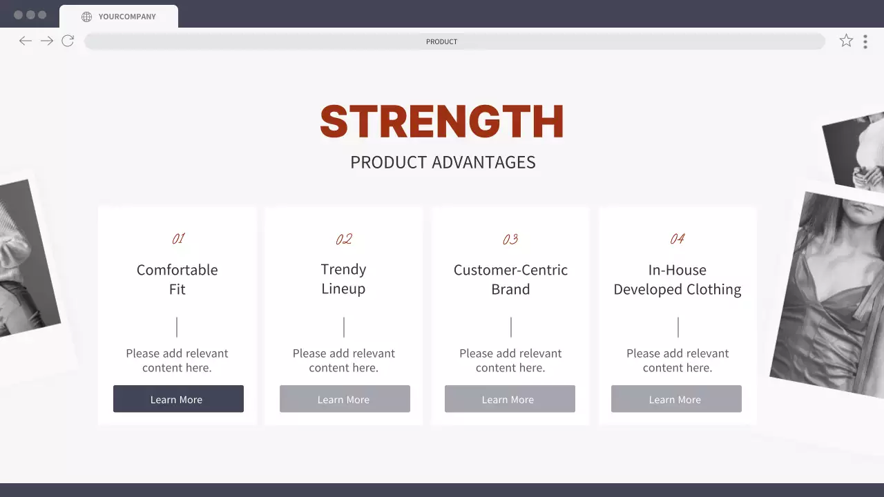 그레이 모던 패션 프로모션 프리젠테이션