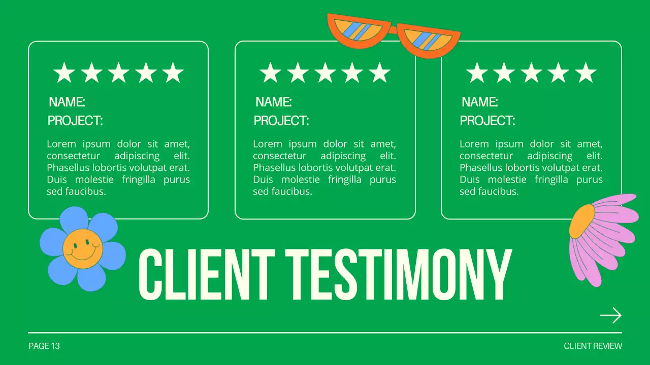 Green Creative Design Profile Presentation