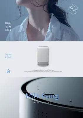 Semplice promozione di un articolo blu e bianco per la stagione delle piogge.