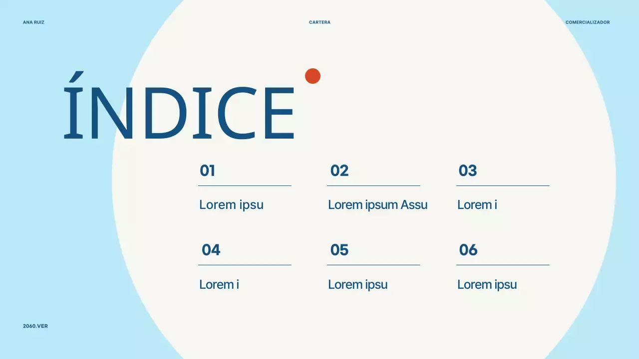 Una sencilla cartera de marketing en azul claro