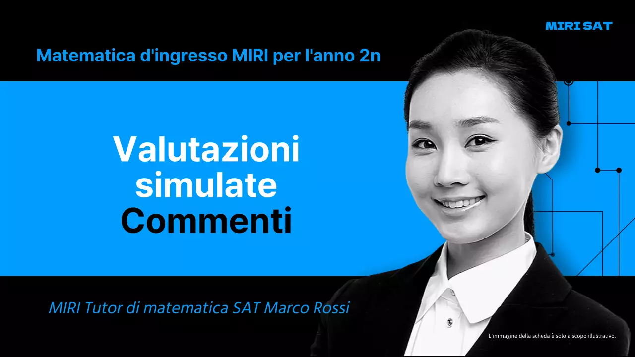 Copertina semplice nera e azzurra per il test SAT, con funzione esplicativa