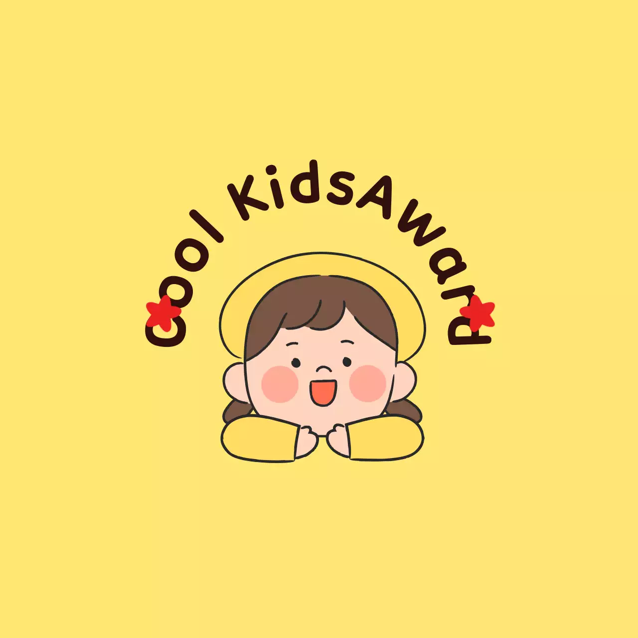 Penghargaan pujian yang lucu dengan ilustrasi anak