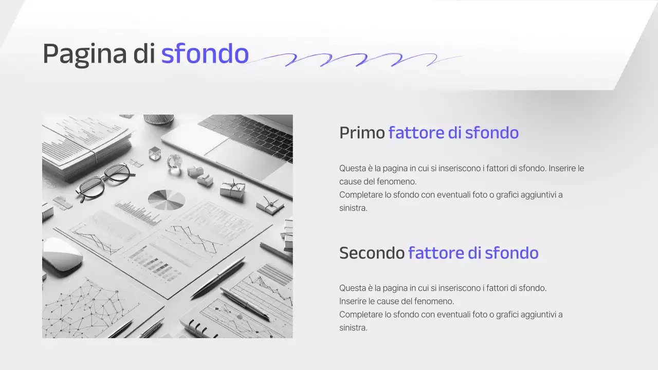 Un rapporto di pianificazione strategica aziendale grigio e semplice