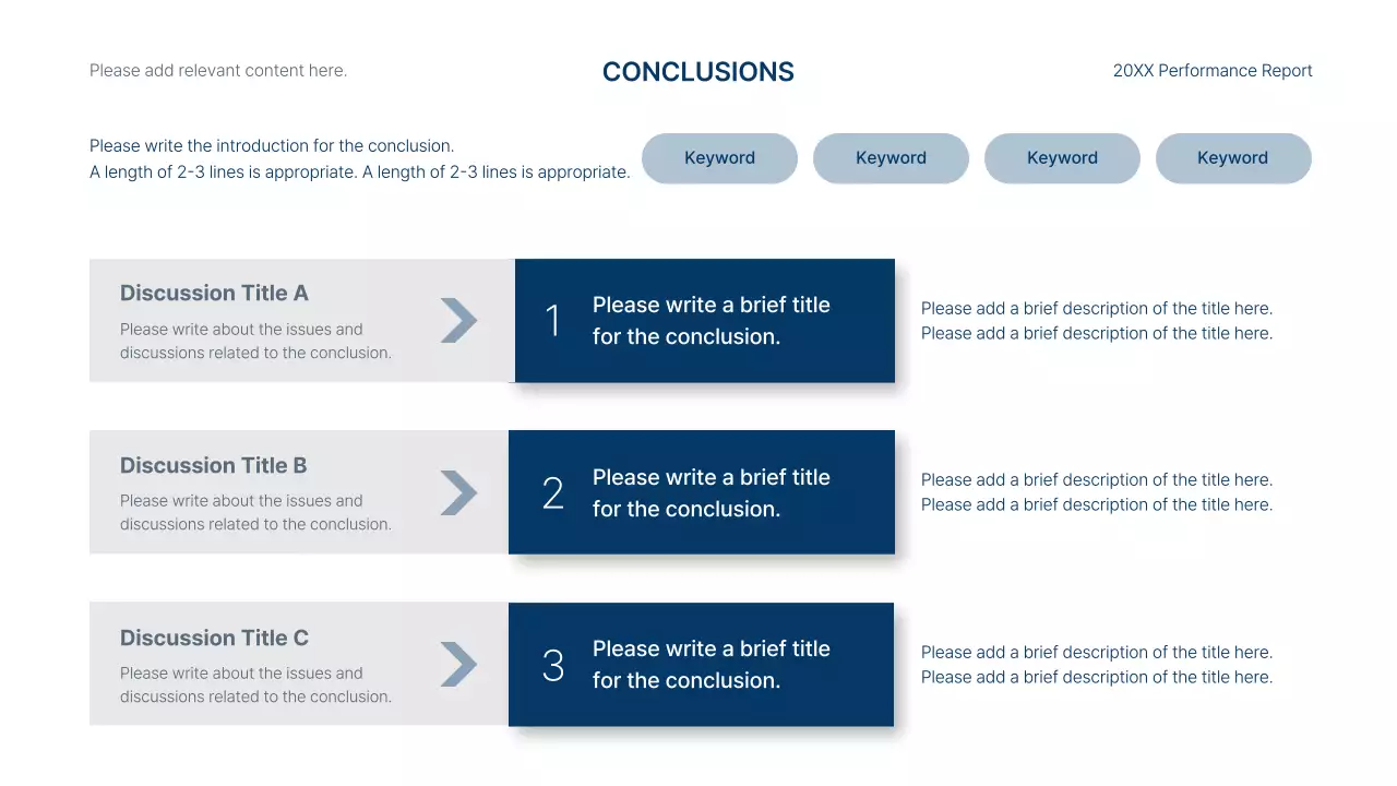 Blue Modern Performance Report Document Presentation