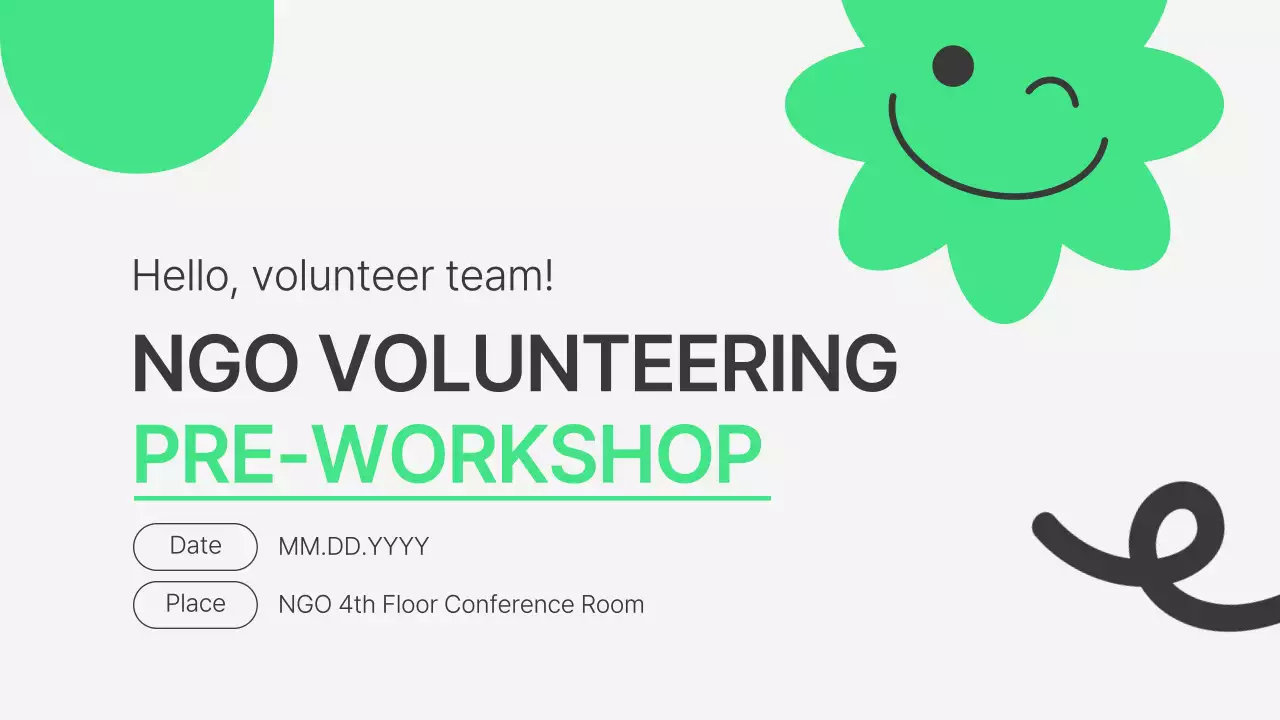Green Simple Volunteering Announcement Presentation