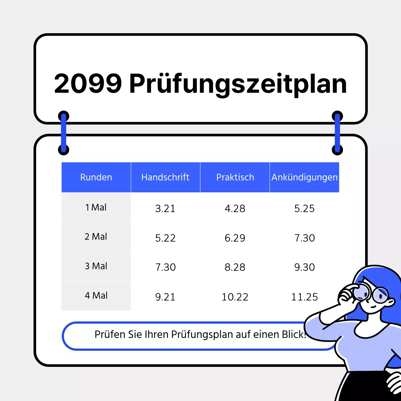 Ein einfacher blauer und hellblauer Zertifizierungsprospekt