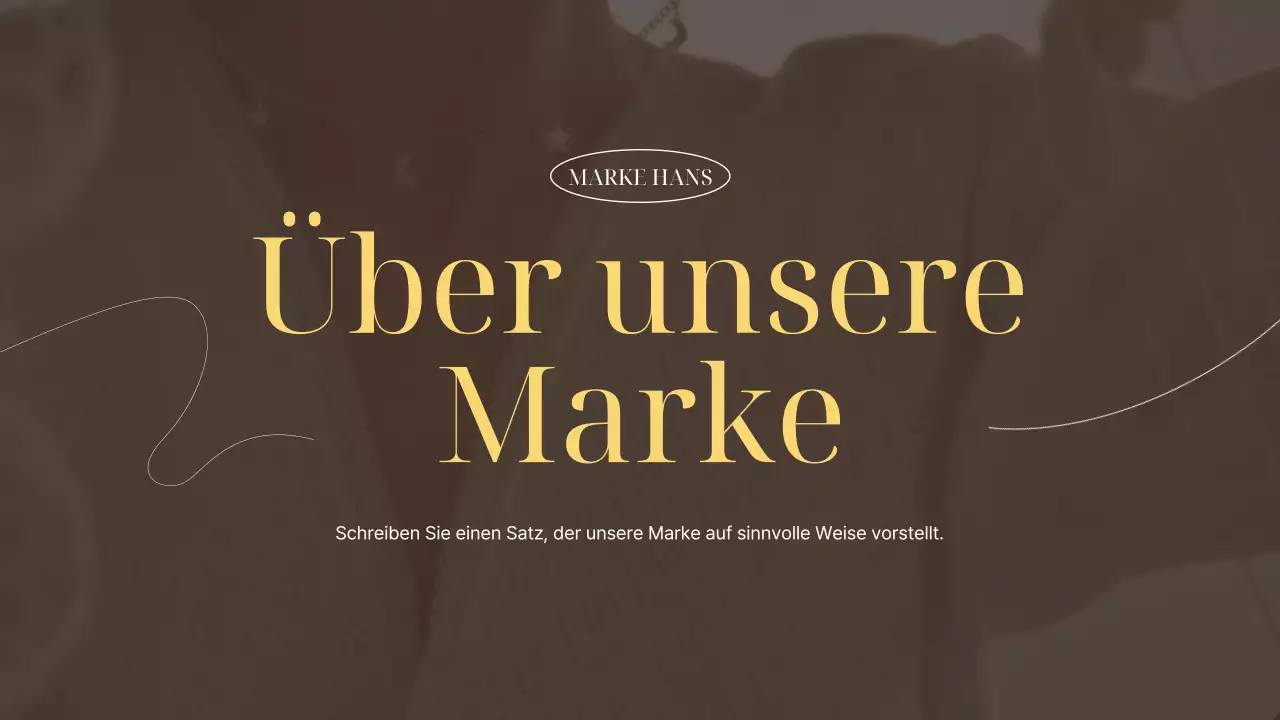 Eine luxuriöse Kleinunternehmermarke in Gelb und Braun