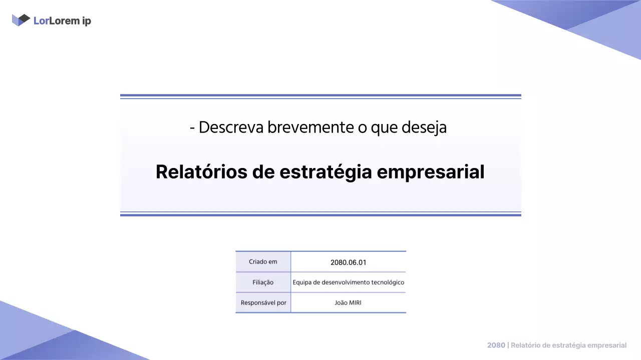 Relatório simples do sector público para impressão em lilás e branco