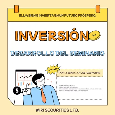 Promueva una presentación moderna de su cartera de inversiones en amarillo y naranja