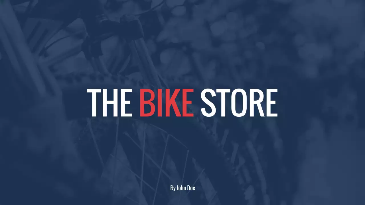 Navy Red modern minimal Bike Shop company's introduction