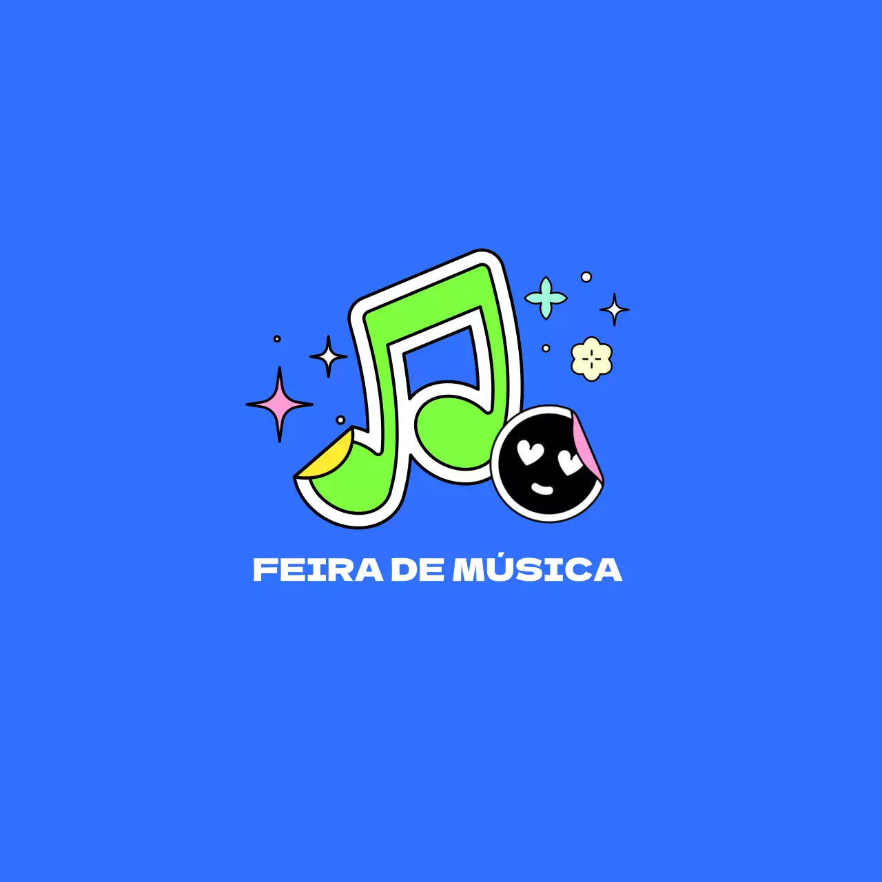 Conceito de festival de música colorido: mercadoria para eventos