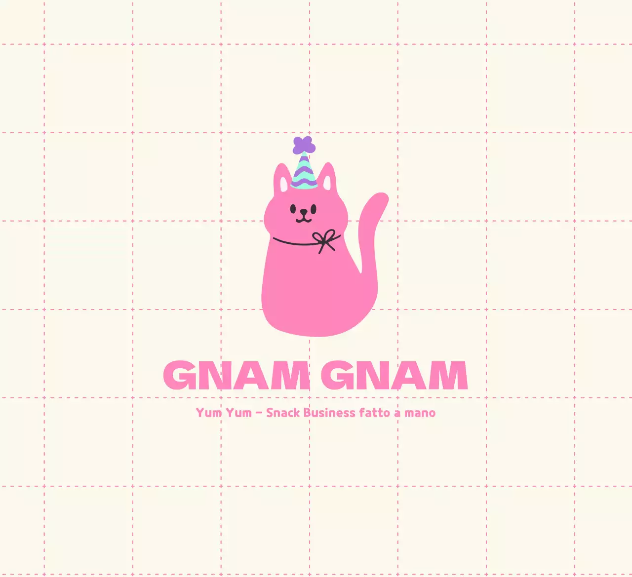 Bocconcini per cani fatti in casa con simpatiche illustrazioni di gatti in beige e rosa