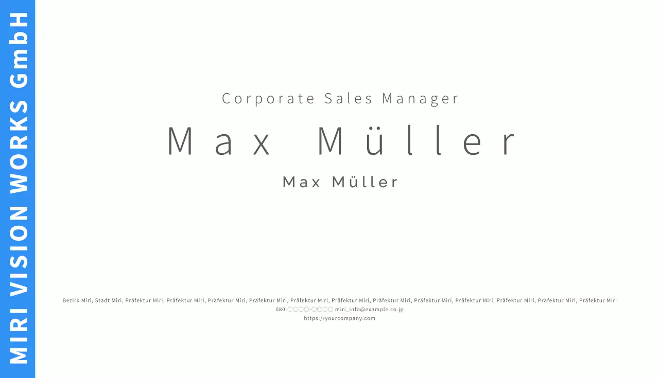 Einfache Corporate Sales Executive Visitenkarte in weiß und hellblau