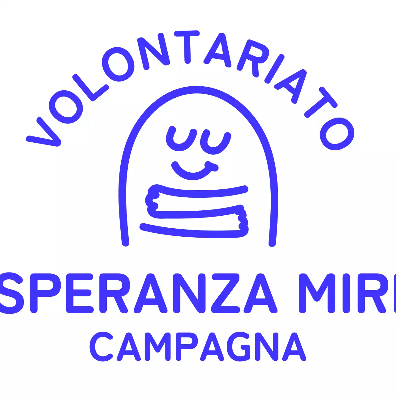 Campagna di illustrazione abbracciata con testo arrotondato
