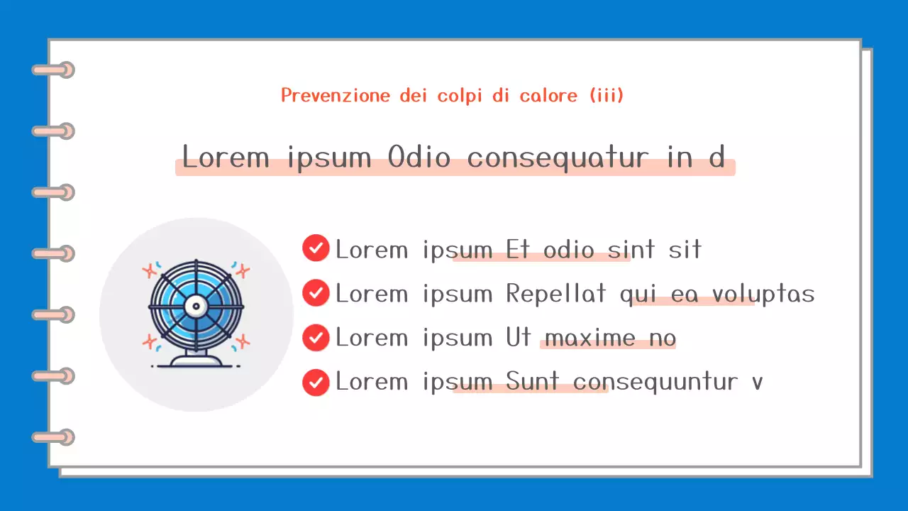 Una semplice guida in bianco e blu ai sintomi e al trattamento del colpo di calore.