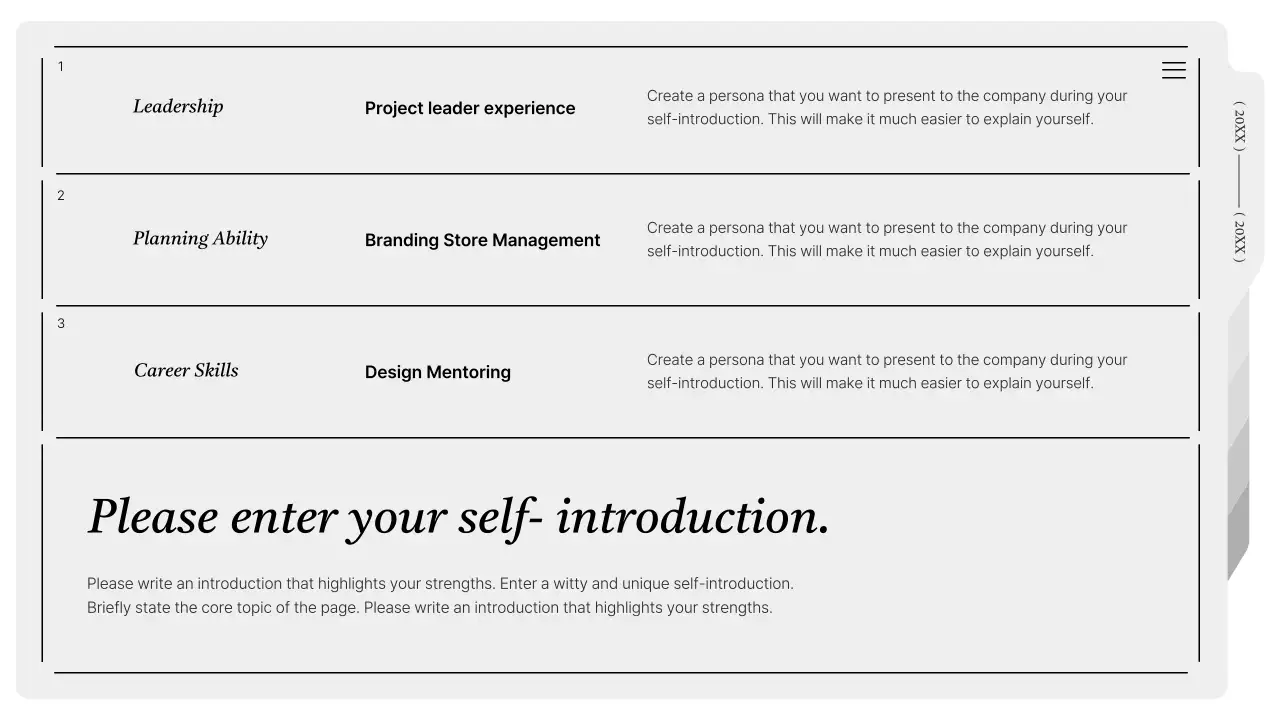 Presentasi Portofolio Desain Minimal Abu-abu
