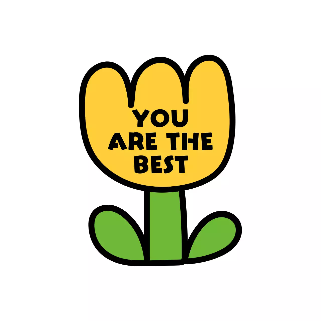 꽃 일러스트와 문구가 있는 귀여운 느낌의 개인 굿즈