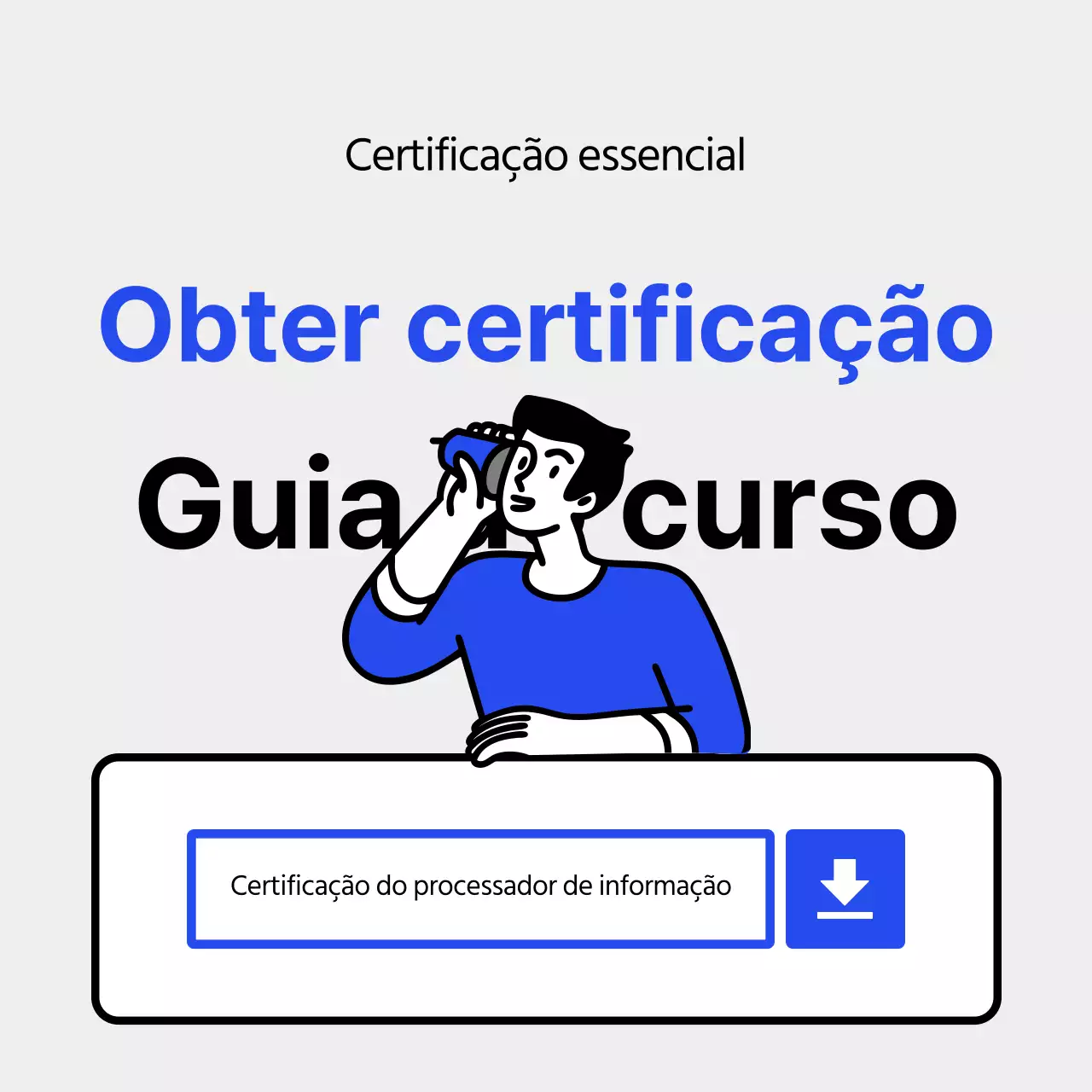 Um simples prospeto de certificação azul e azul claro