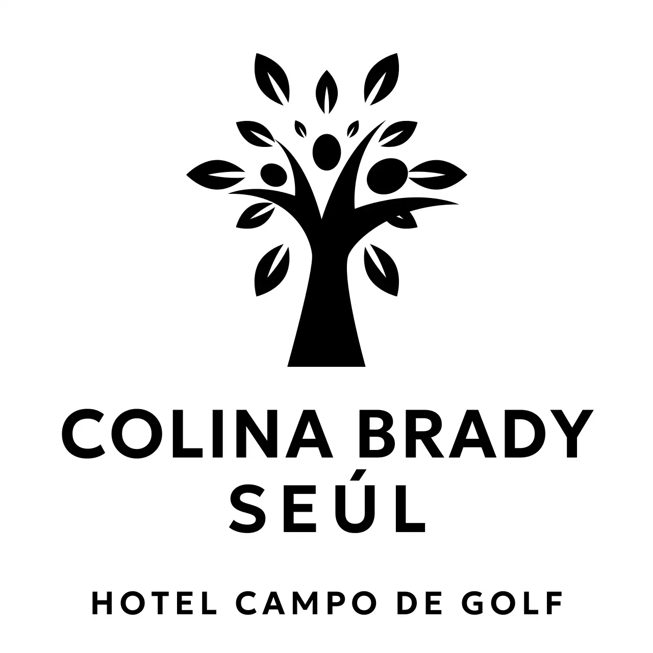 Diseño de hotel con ilustración de un árbol con bayas