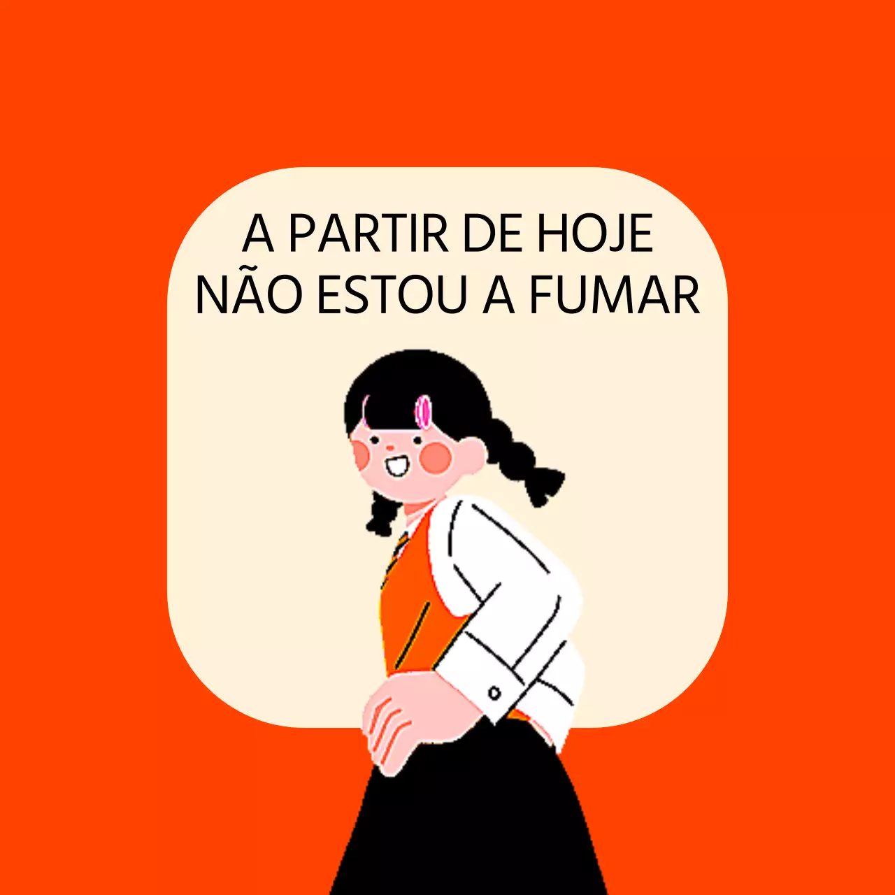 Design sem fumo com ilustrações engraçadas de estudantes