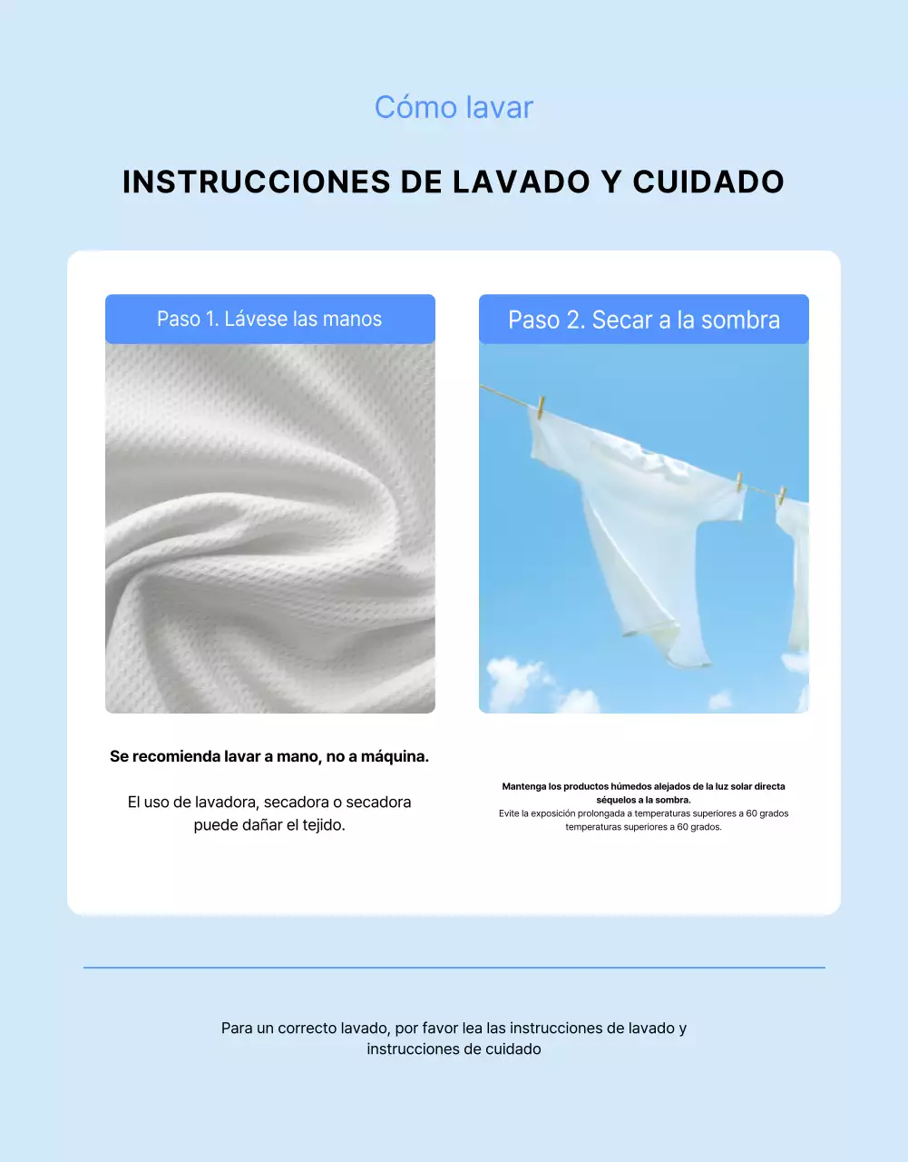 Moderno vestido de moda veraniega en azul y celeste publicitario