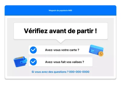 Une simple annonce de devanture bleue et grise