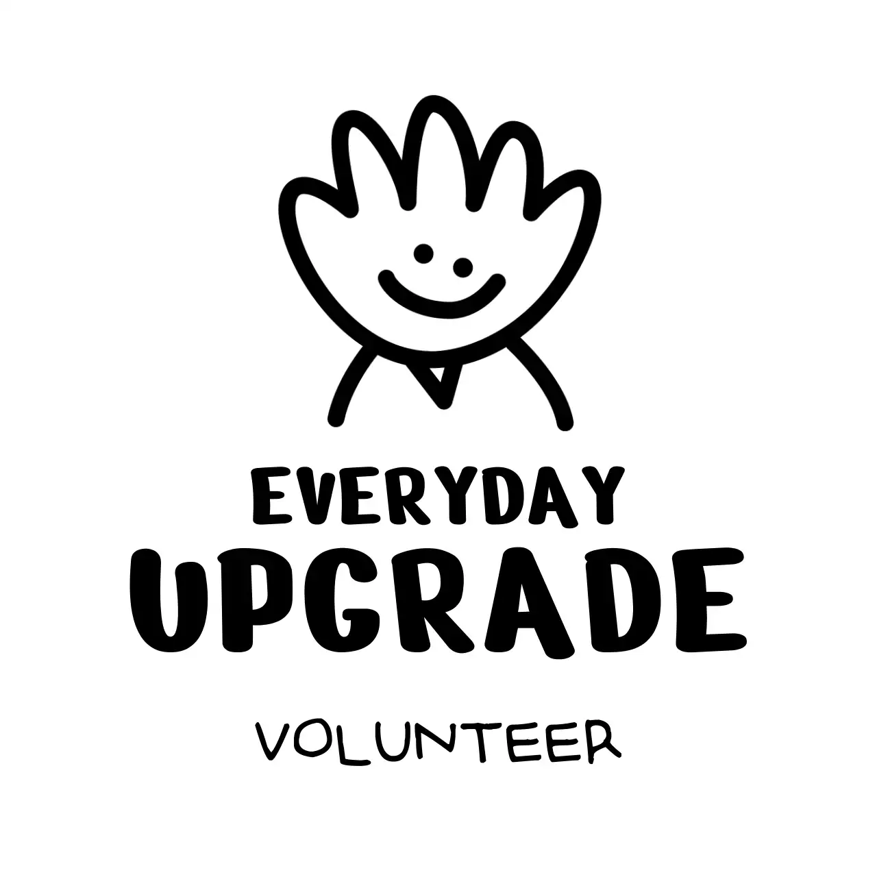 인사하는 캐릭터가 있는 아기자기한 디자인