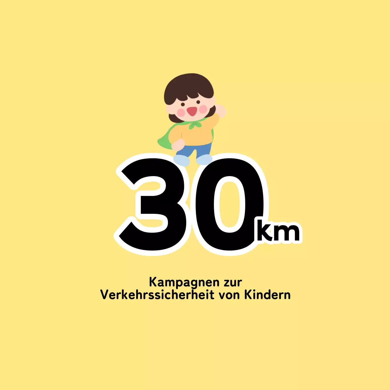 Niedliche und knuddelige Verkehrssicherheitskampagne mit Kinderfiguren