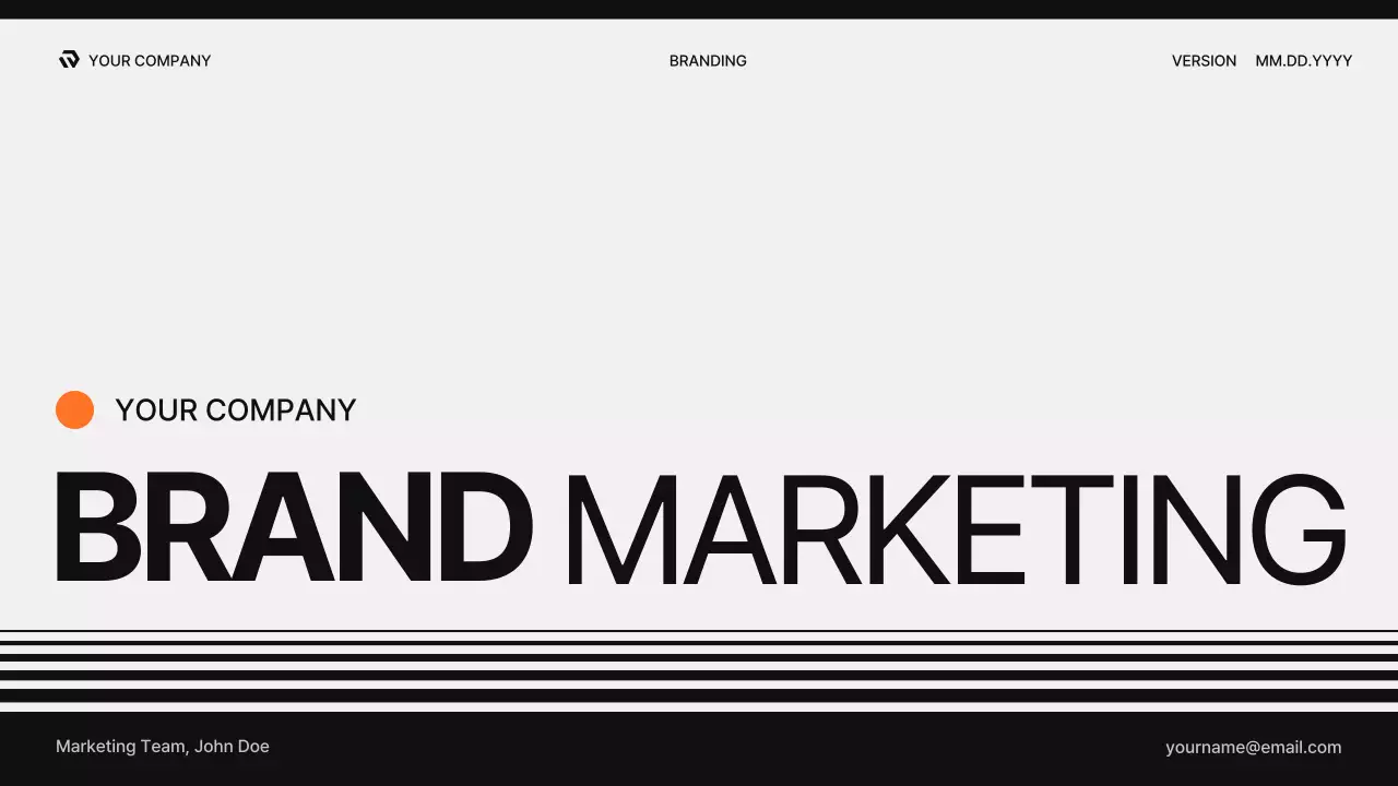 오렌지 모던 브랜드 마케팅 프리젠테이션