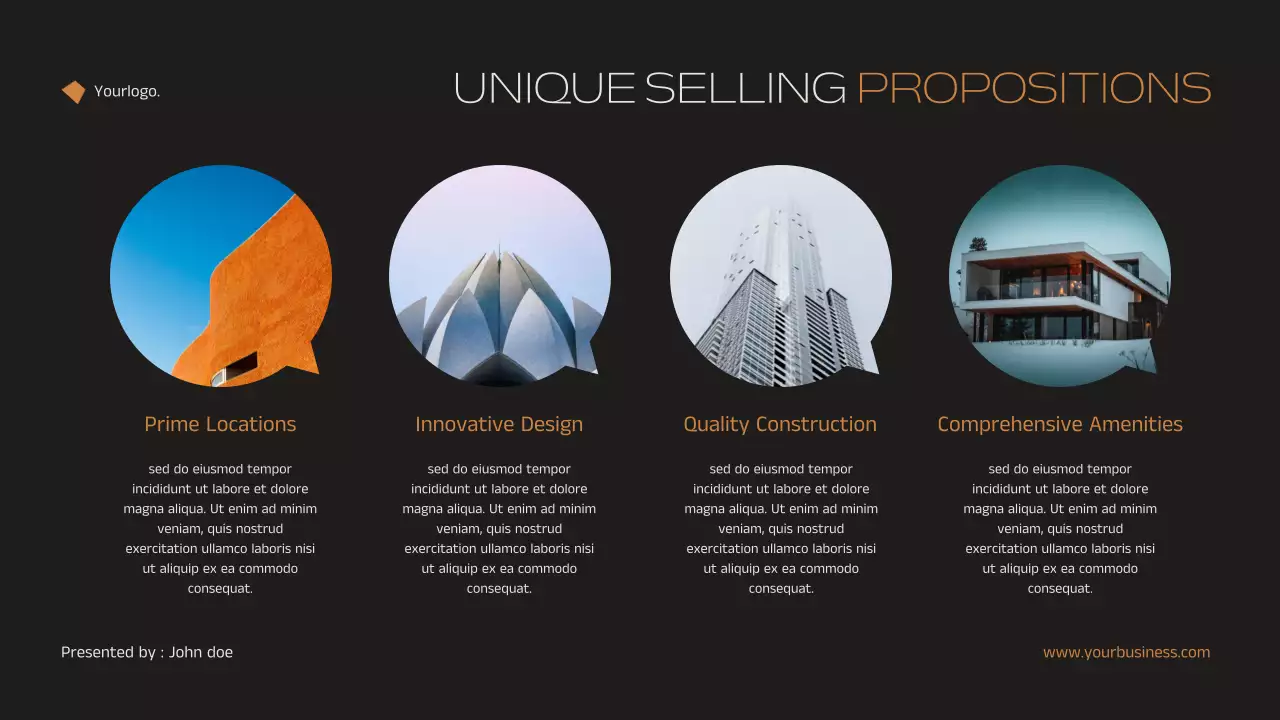 Black Modern Real Estate Presentation