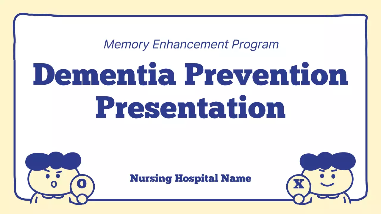 Blue Minimal Dementia Guide Presentation