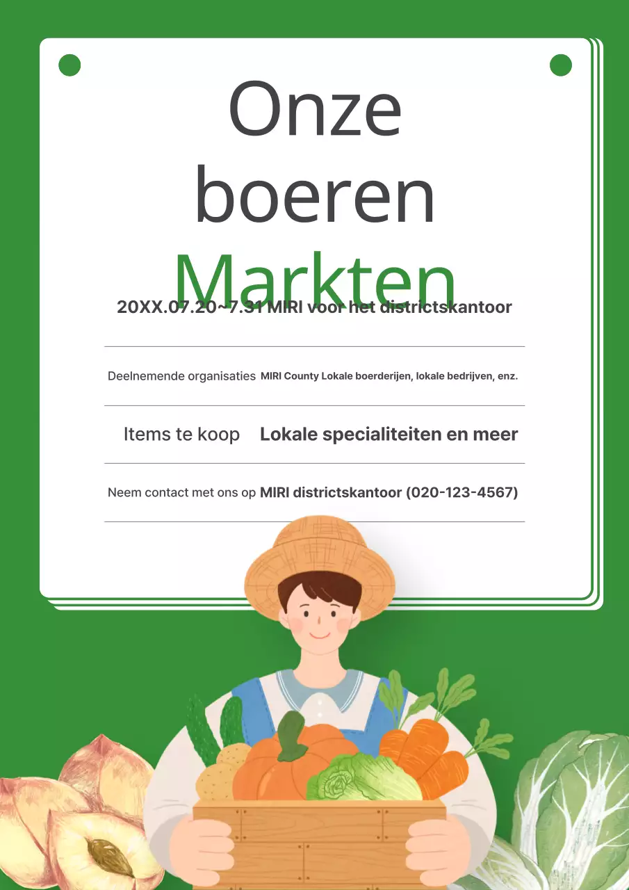 Promoot je groene en mooie boerenmarkt