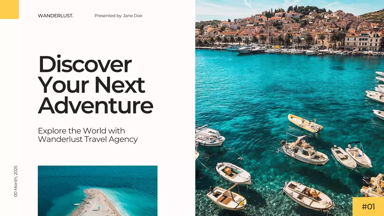 Yellow Modern Travel Presentation