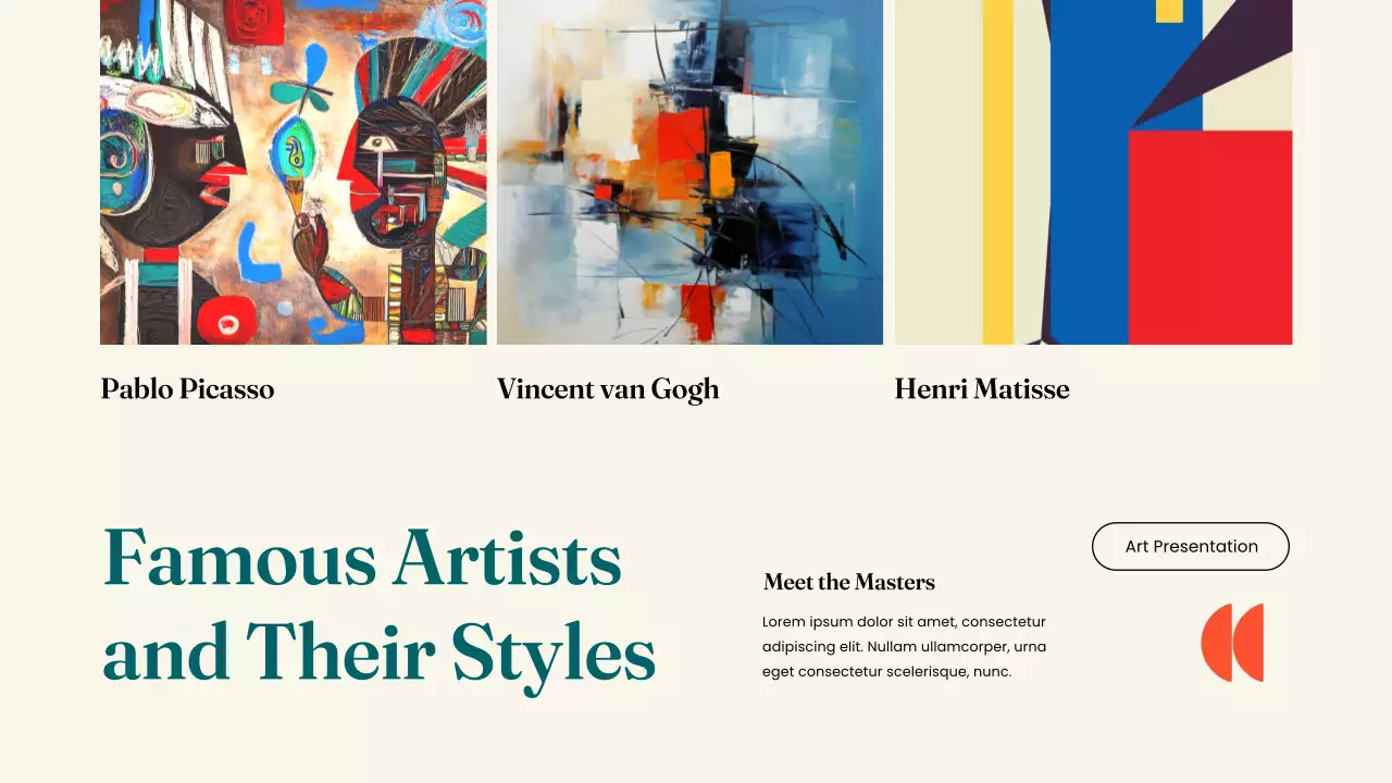 Beige Abstract Art Presentation