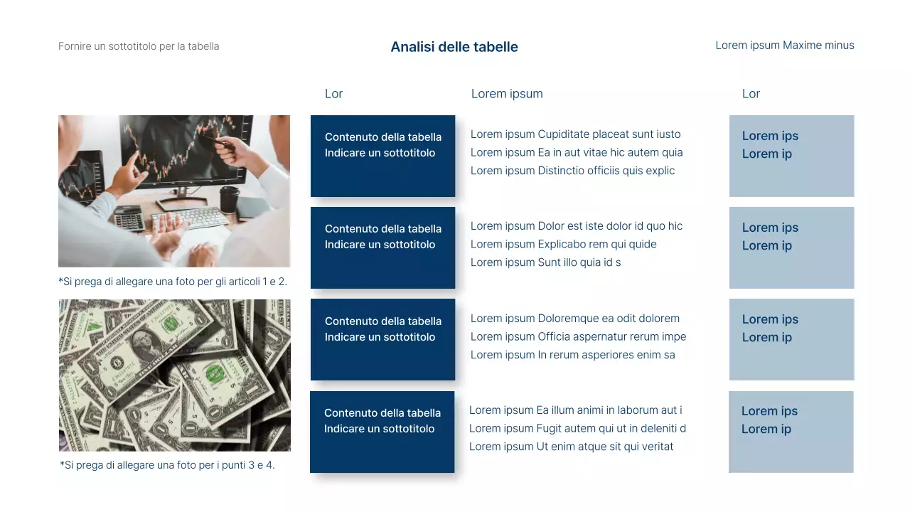 Semplice rapporto sulle entrate e sulle prestazioni aziendali in blu e bianco