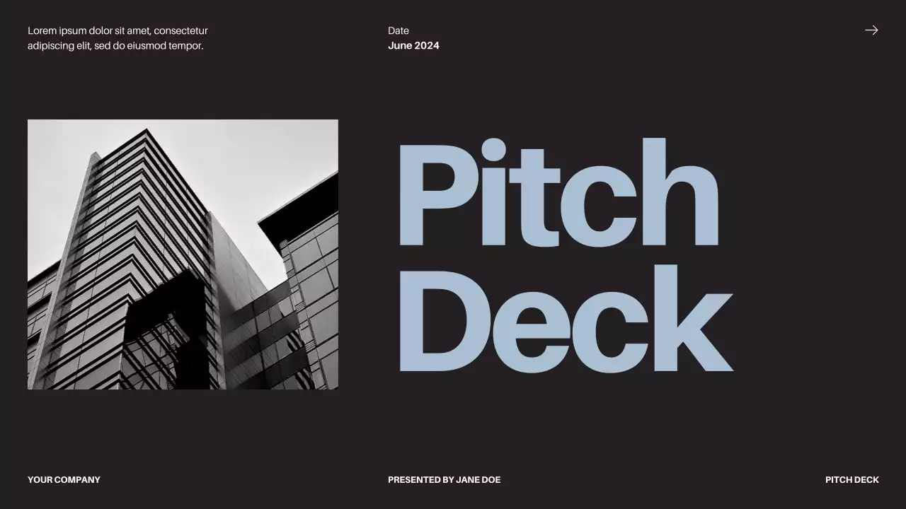 Black Modern Business Pitch Presentation