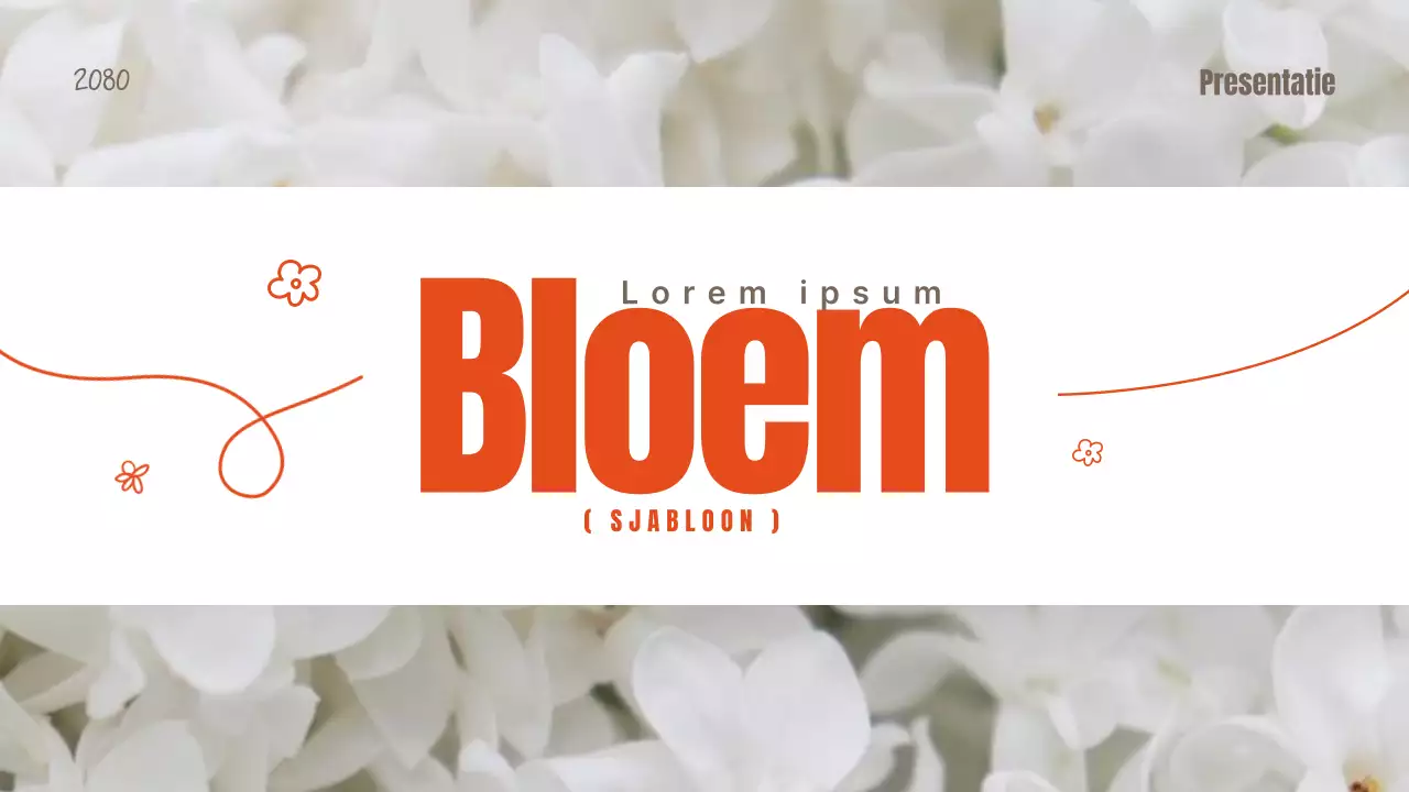 Oranje en ivoorkleurige zomerbloemen uitgelegd