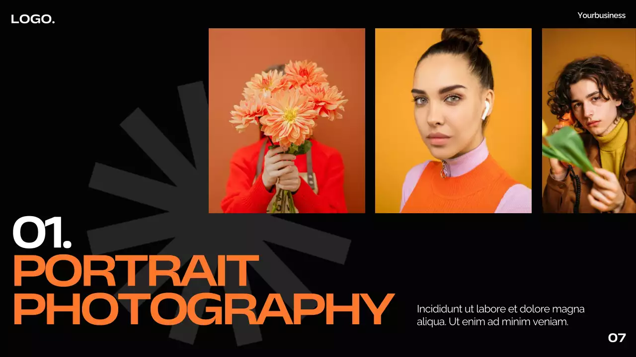 Orange Modern Photography Pitch Presentation