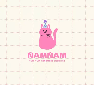 Golosinas caseras para perros con simpáticas ilustraciones de gatos en beige y rosa