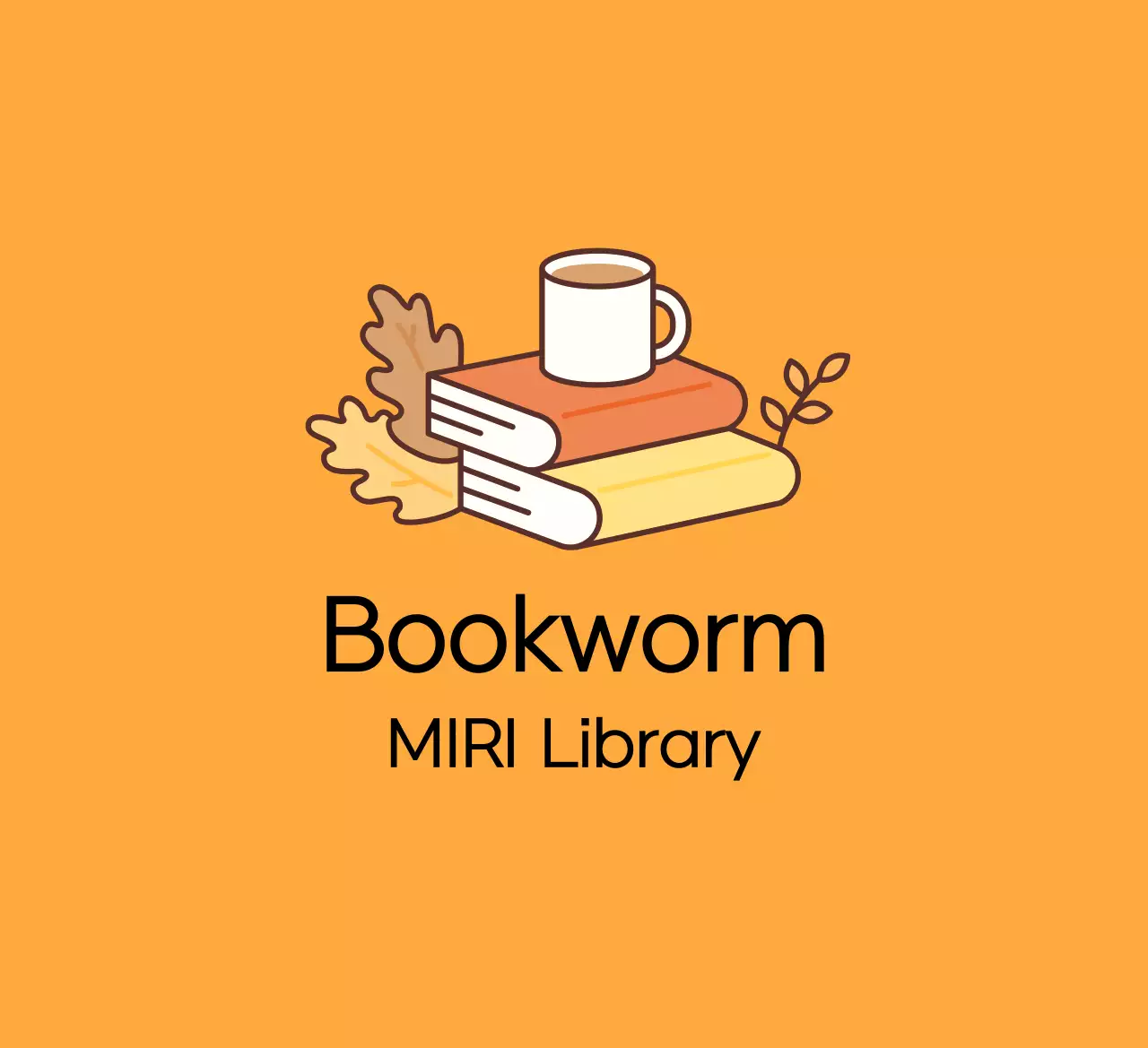 Desain yang hangat dengan ilustrasi buku